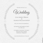 Stylized Laurels Wedding Invitation | Free Printable Wedding   Free Printable Wedding Invitations