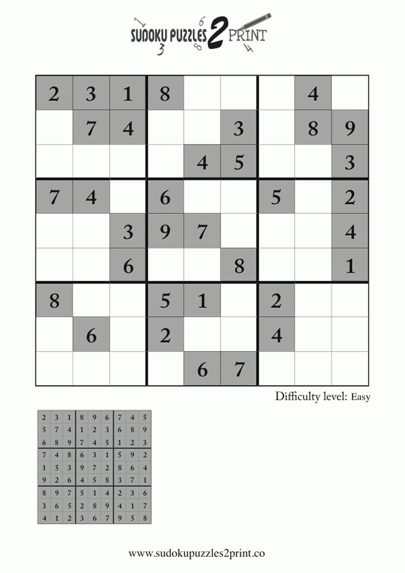 Free Printable Sudoku With Answers - Free Printable