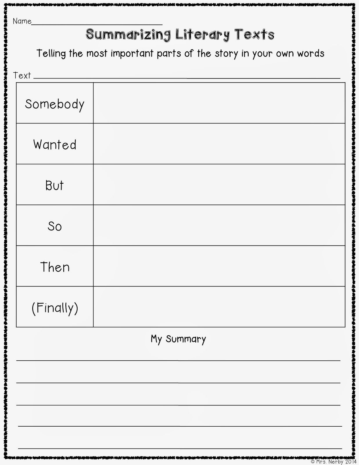 summarize-worksheet-activity-6th-grade