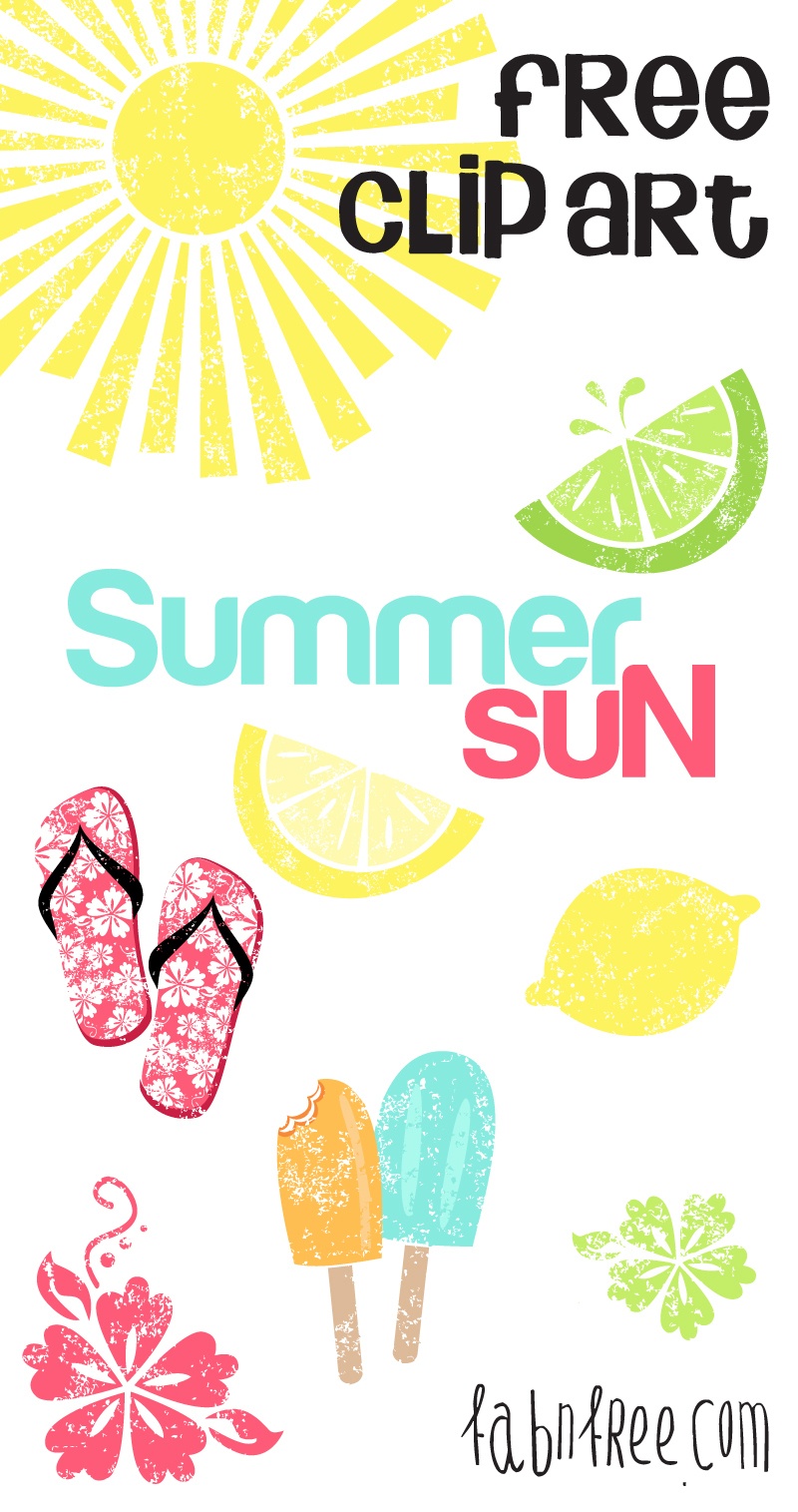 Summer // Free Clip Art Set And Journaling Cards | Fab N&amp;#039; Free - Free Printable Summer Clip Art