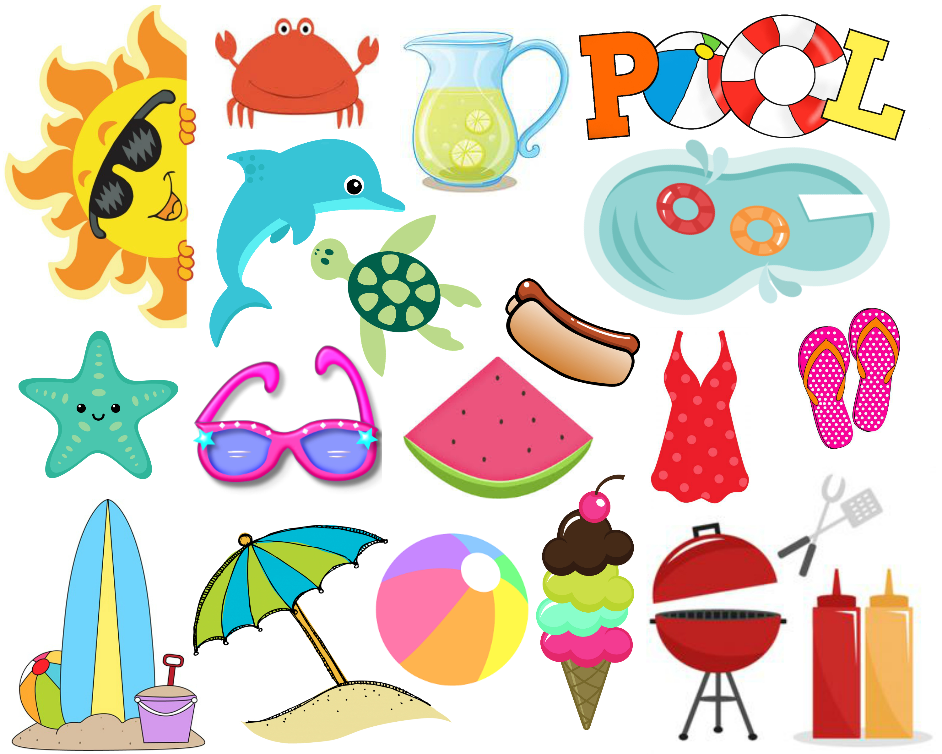 Summer Fun Clipart For Free – 101 Clip Art - Free Printable Summer Clip Art