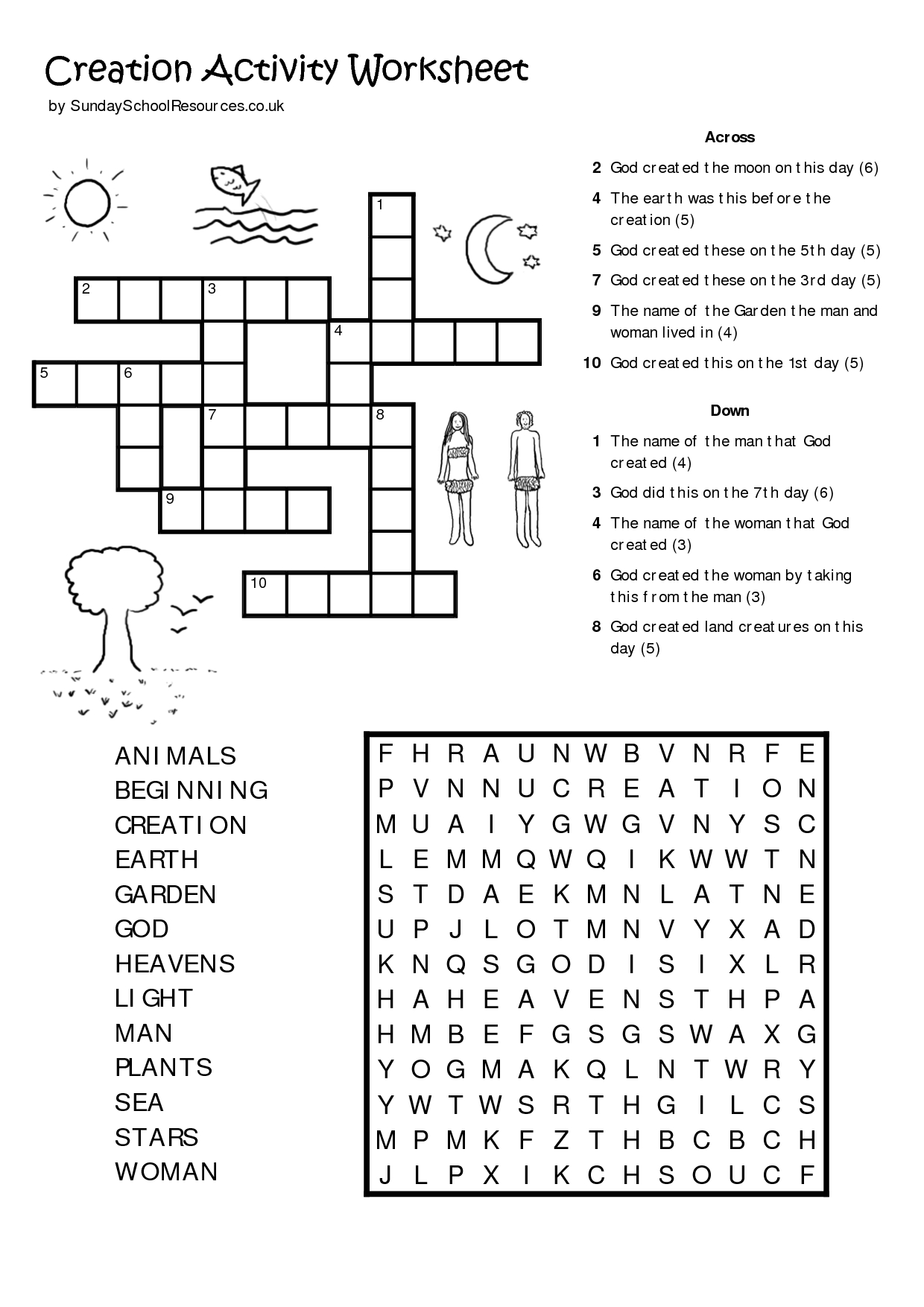  Free Printable Sunday School Crossword Puzzles Free Printable