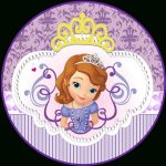 Sweet Sofia The First: Free Printable Invitations And Candy Bar   Sofia The First Cupcake Toppers Free Printable