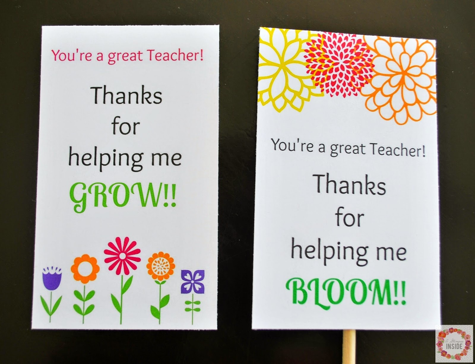 Teacher Appreciation Card Printables | A Glimpse Inside - Free Printable Teacher Appreciation Greeting Cards