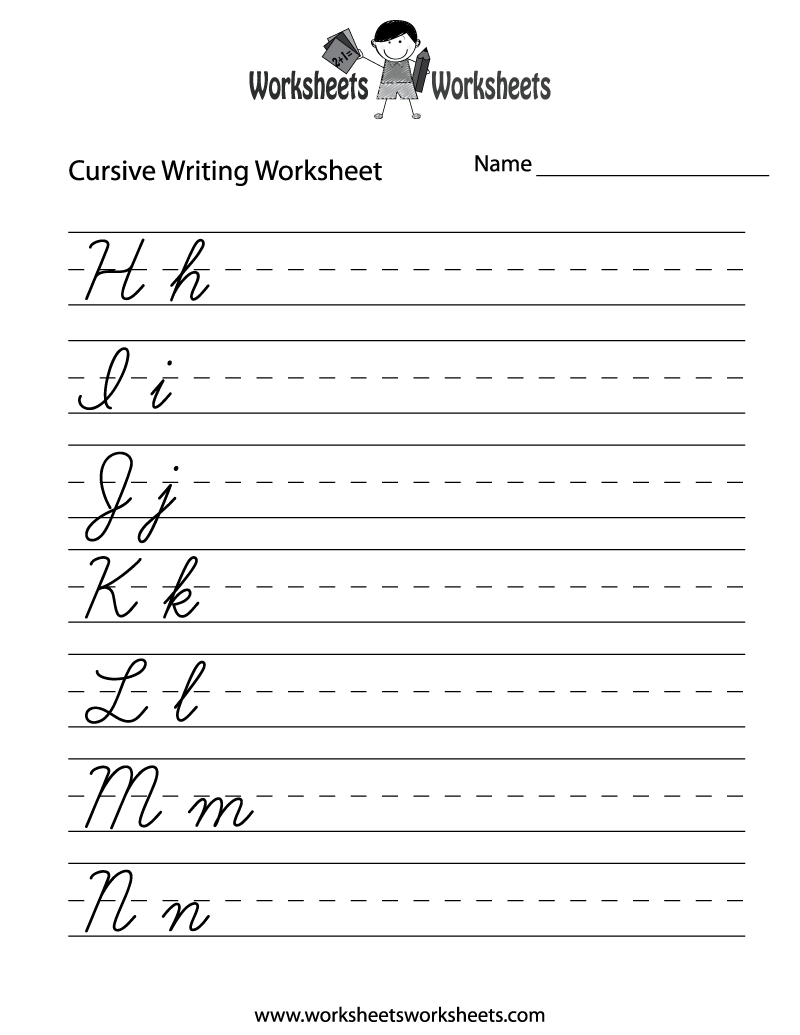 Teaching Cursive Writing Worksheet Printable - May Need This Because - Free Printable Cursive Alphabet