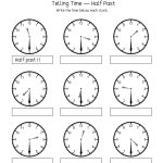 Telling Time Half Past The Hour Worksheets For 1St And 2Nd Graders   Free Printable Telling Time Worksheets For 1St Grade