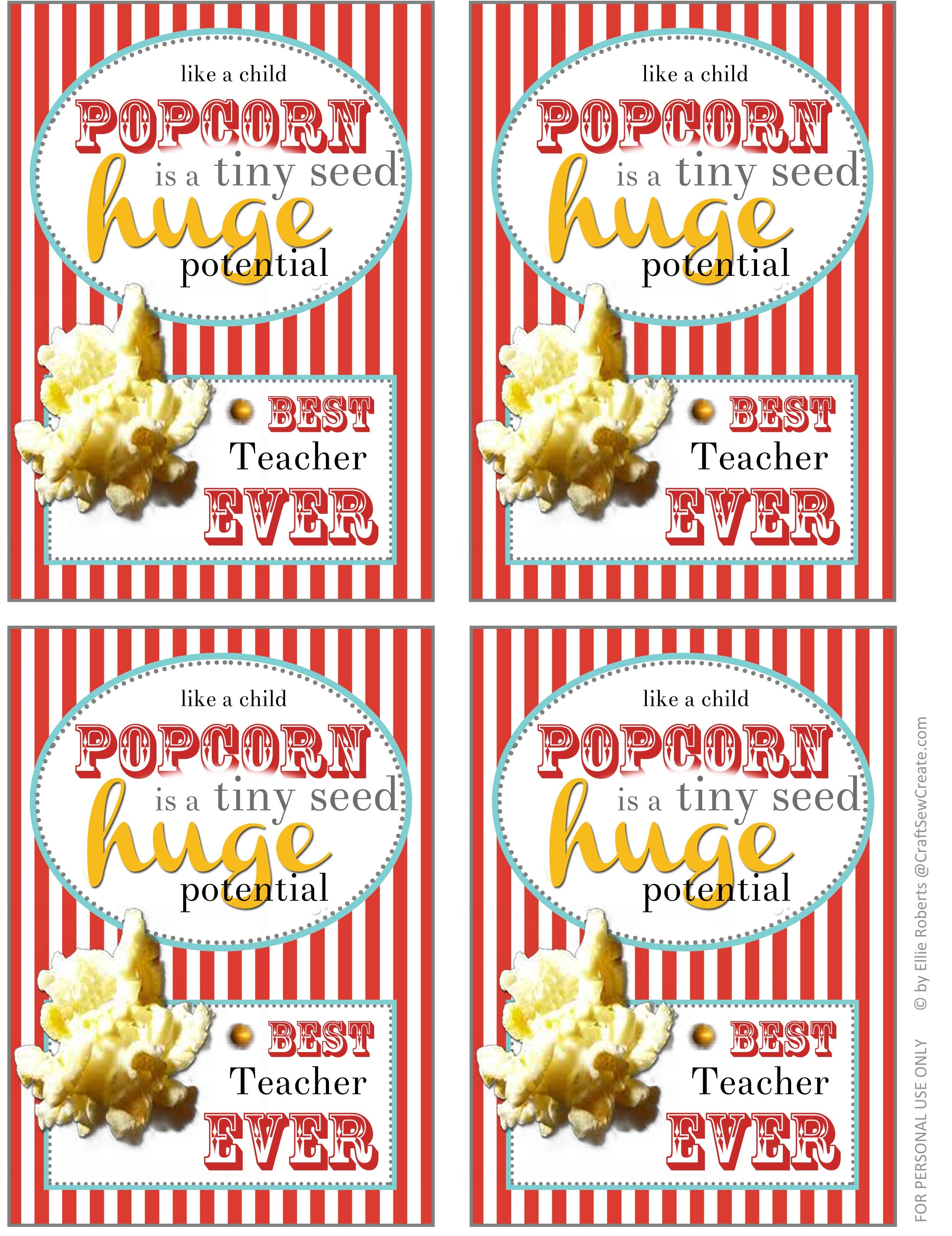 Free Popcorn Teacher Appreciation Printable Printable Word Searches