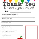 Thank You Teacher Free Printable | Teacher Appreciation | Teacher   Free Printable Teacher Appreciation Cards To Color