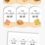 Thankful For You Tags| Free Printable Tags For Thanksgiving Gifts   Thankful For You Free Printable Tags