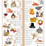 Thanksgiving Crossword Puzzle Worksheet   Free Esl Printable   Thanksgiving Crossword Puzzles Printable Free