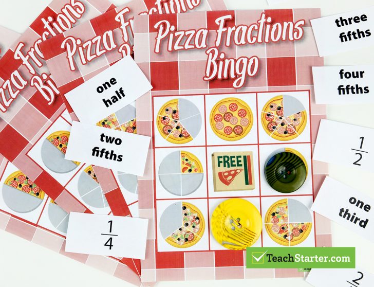 Fraction Bingo Cards Printable Free