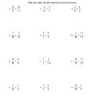 The Adding Mixed Fractions With Easy To Find Common Denominators (B   Least Common Multiple Worksheet Free Printable
