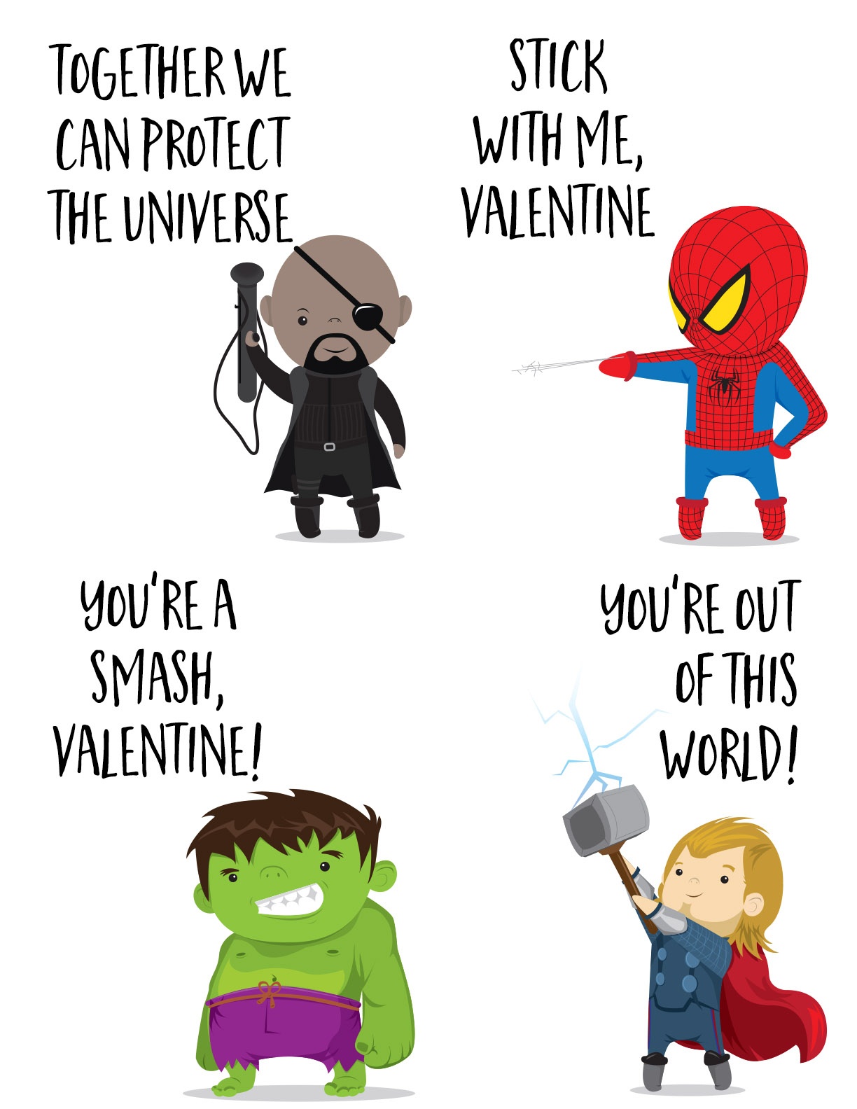 The Avengers Super Hero Valentines Day Cards For Kids - Our - Free Printable Superman Valentine Cards
