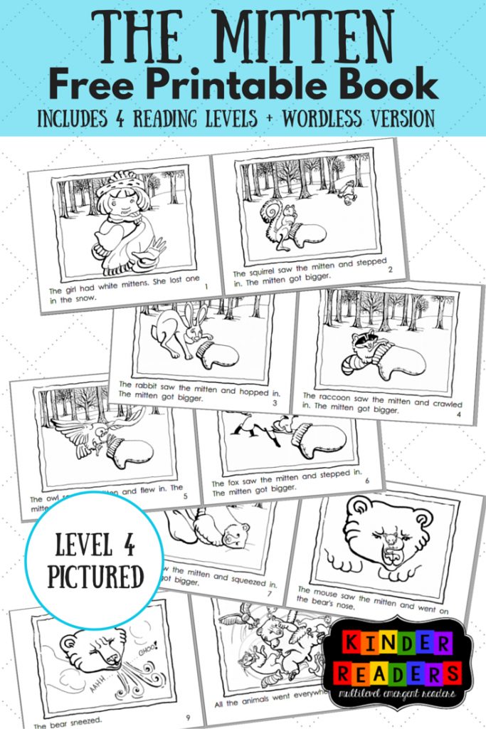 The Mitten Multilevel Kinderreaders Printable Book A To Z Teacher