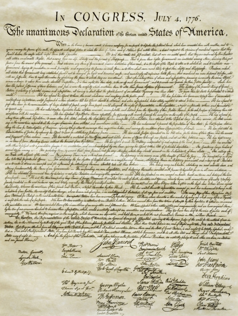 Free Printable Copy Of The Declaration Of Independence Free Printable