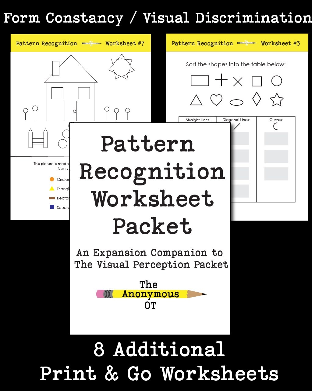 The Pattern Recognition Worksheet Packet - Your Therapy Source - Free Printable Form Constancy Worksheets