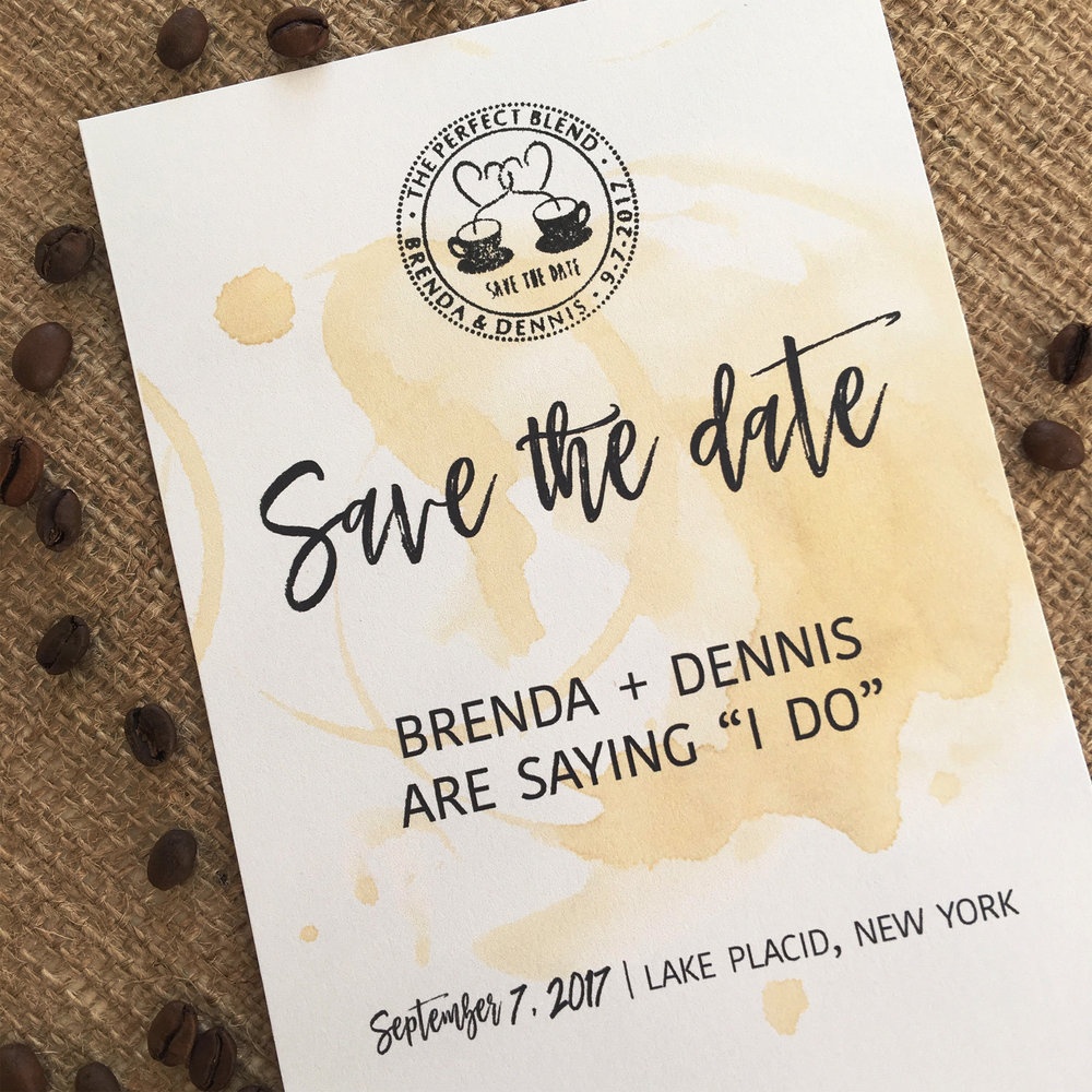 The Perfect Blend Save The Date Card : Free Wedding Invitation - Free Printable Save The Date Invitation Templates