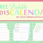 The Printable 2015 Monthly Calendarshiningmom Is Here!   Free Printable Diary 2015