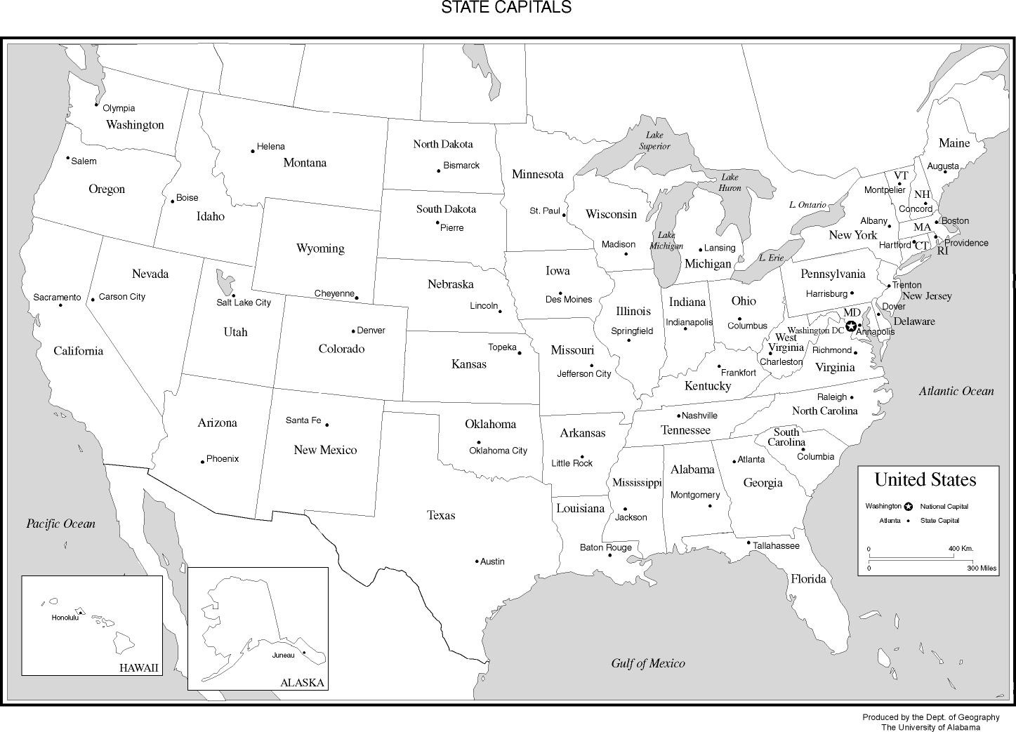 free printable labeled map of the united states free printable map of