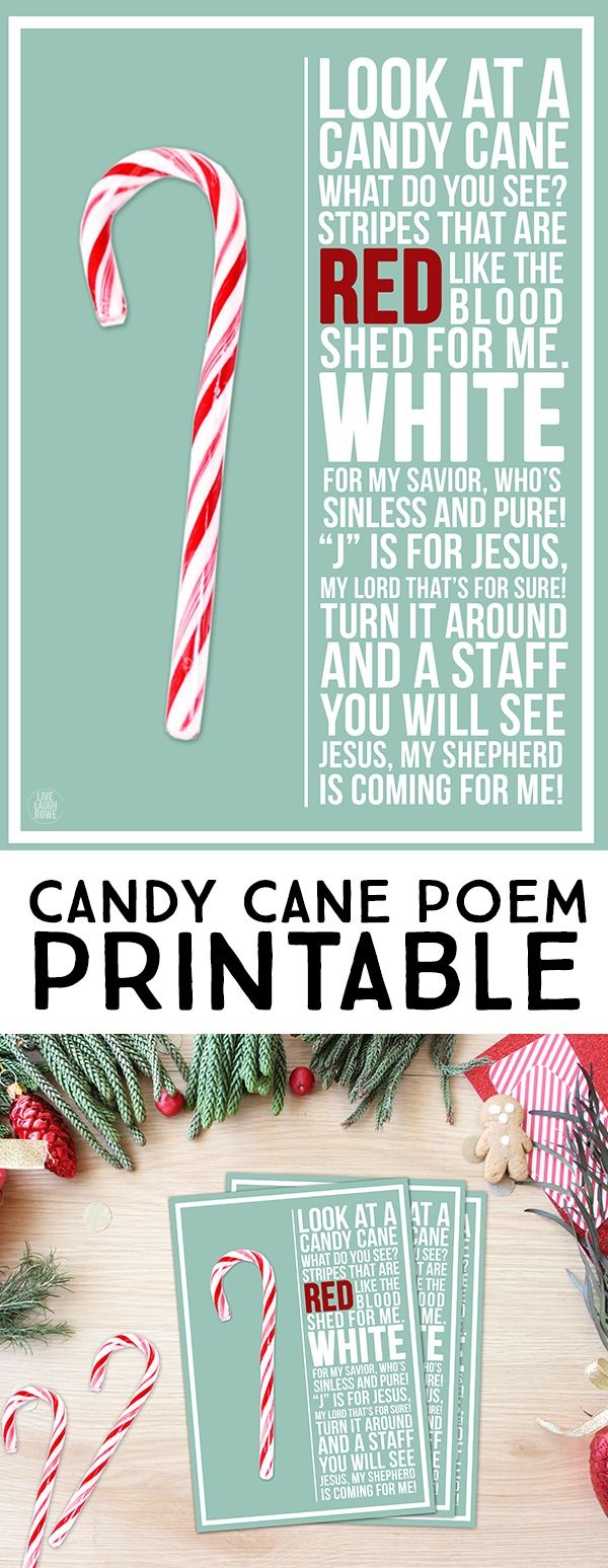 This Candy Cane Poem Is A Lovely Reminder Of The True Reason For The - Free Printable Candy Cane Poem
