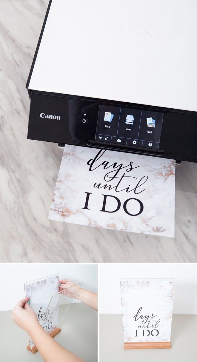 This Diy Wedding Countdown Sign Is The Absolute Cutest! | Diy - Free Printable Wedding Countdown