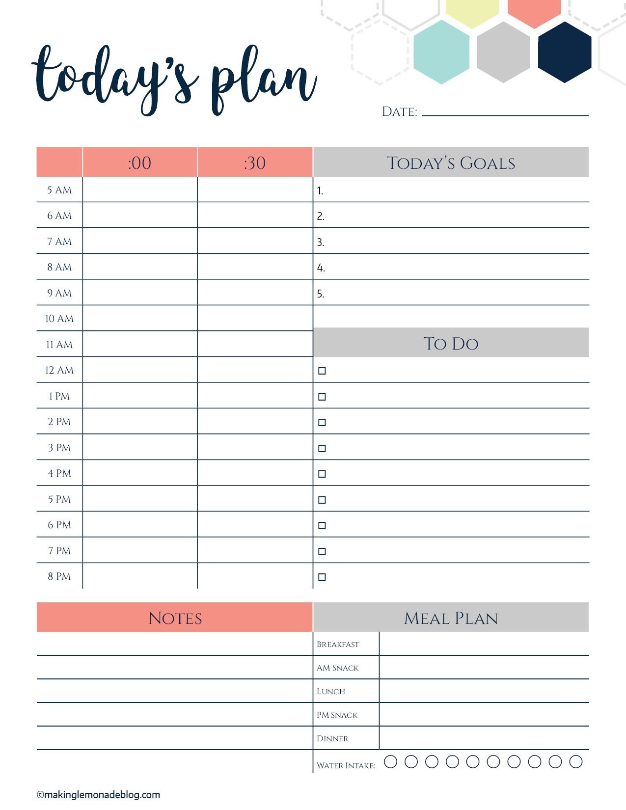 Free Printable Daily Planner Sheets | Homeschooling: General | Daily ...