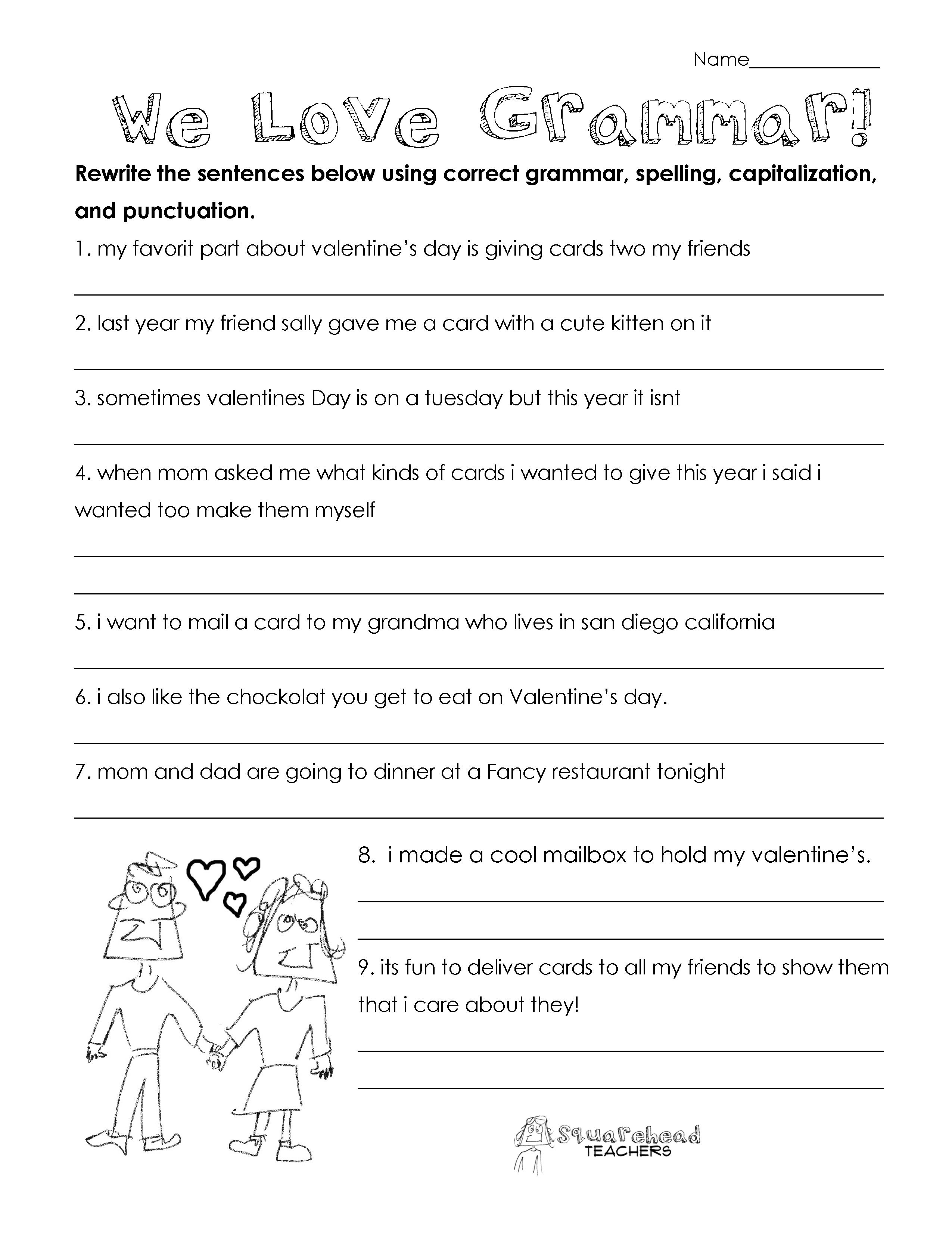 This Grammar Practice Worksheet Seems A Bit Too Tough For The - Free Printable Sentence Correction Worksheets