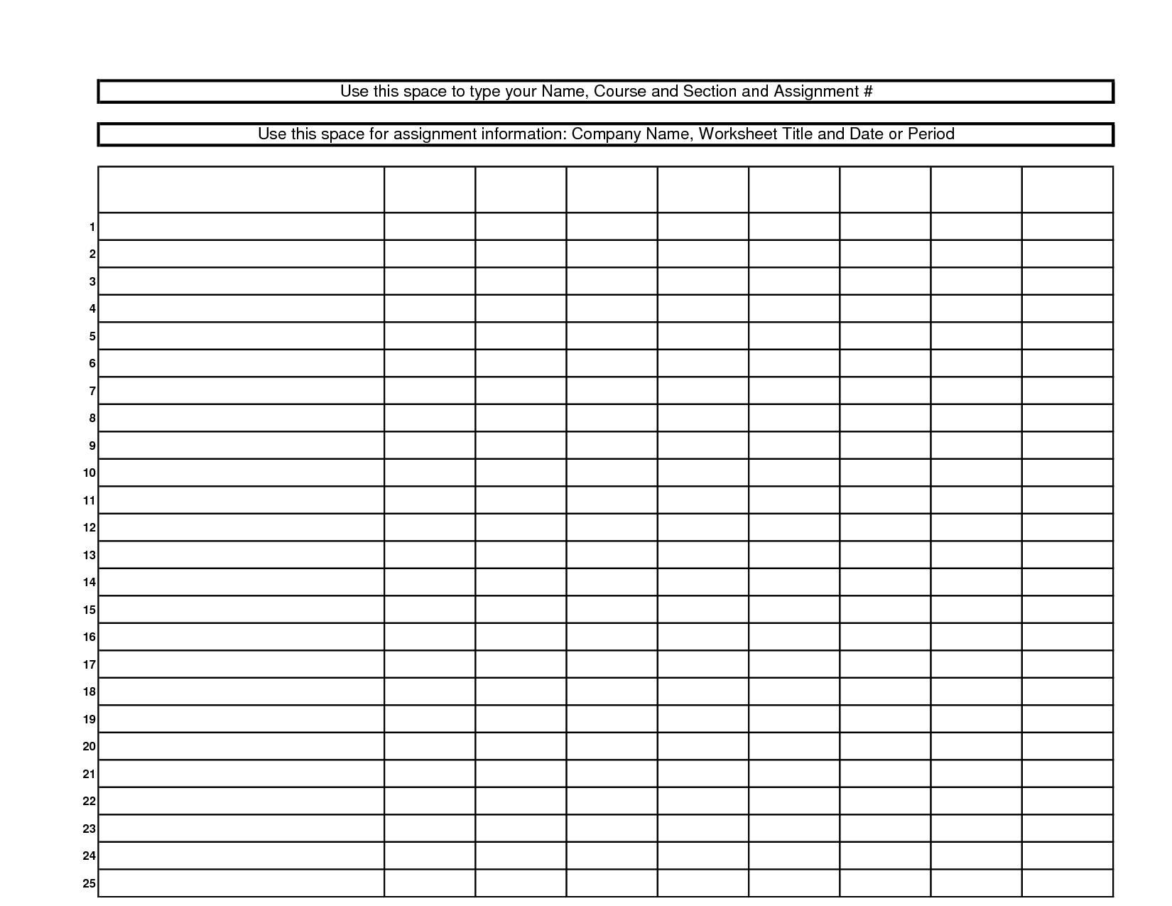 Free Printable Bookkeeping Sheets General Ledger Free Office Form