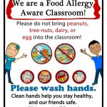 Thriving With Allergies: Food Allergy Alert Daycare/school Handouts   Printable Peanut Free Classroom Signs