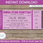 Ticket Party Invitation Template   Tutlin.psstech.co   Free Printable Ticket Invitation Templates