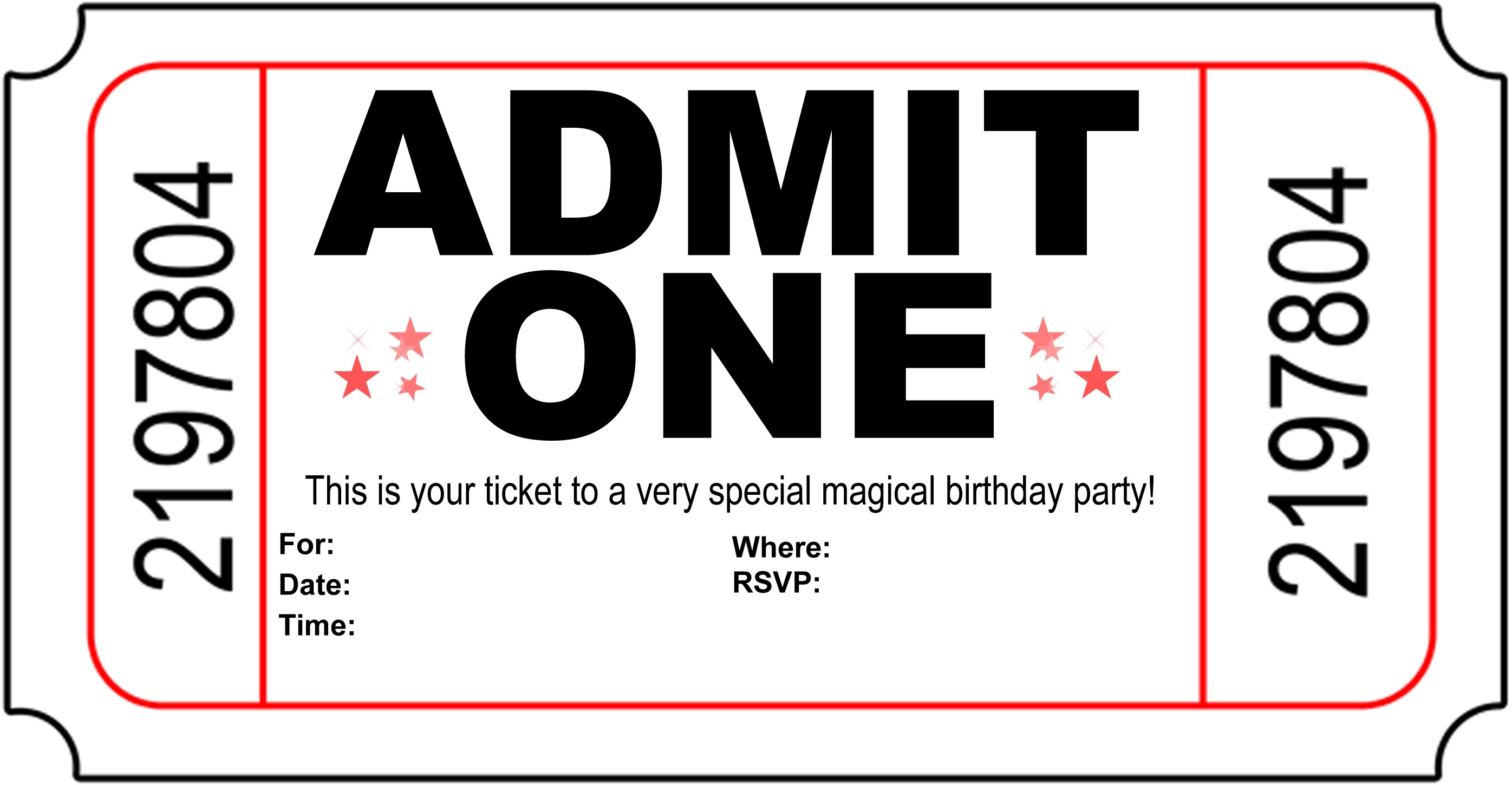 Ticket Party Invitation Template - Tutlin.psstech.co - Free Printable Ticket Invitation Templates