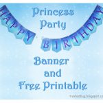 Tickledthe Creative Bug: Princess Party Happy Birthday Banner   Free Printable Princess Birthday Banner