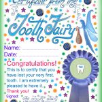 Tooth Fairy Certificate: Award For Losing Your Very First Tooth   Free Printable First Lost Tooth Certificate