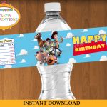 Toy Story Water Bottle Labels Printable Toy Story Birthday | Etsy   Free Printable Toy Story Water Bottle Labels