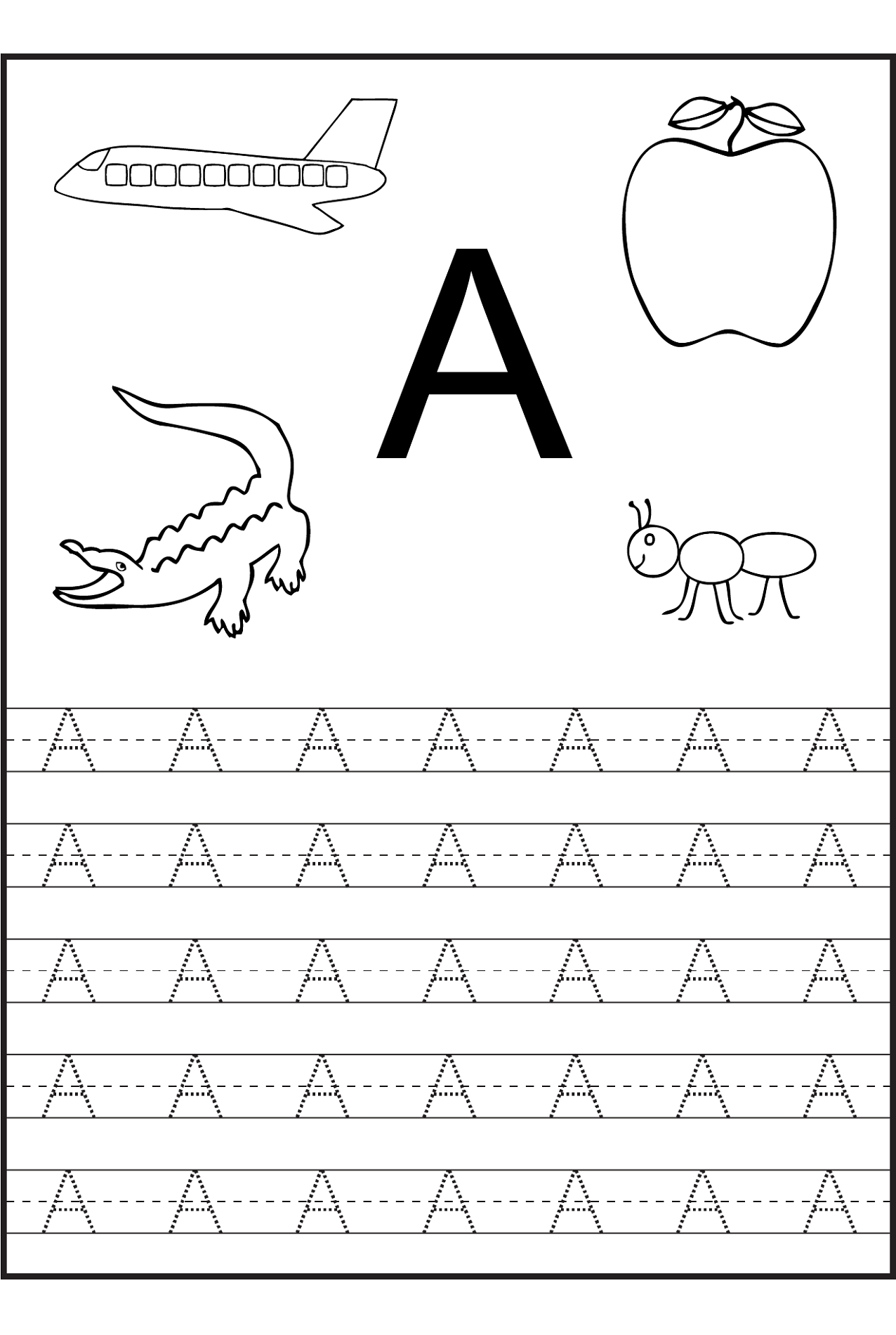 Traceable Letters Worksheet For Children Golden Age Activities - Free Printable Traceable Letters