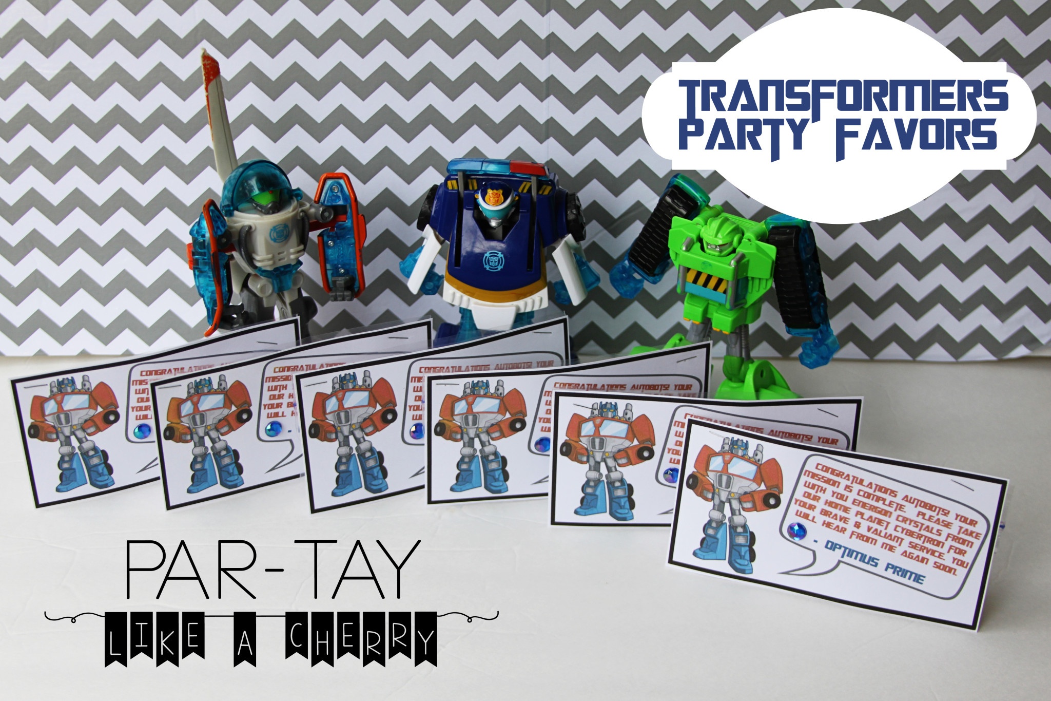 Transformer Party Favors - Party Like A Cherry - Transformers Party Invitations Free Printable