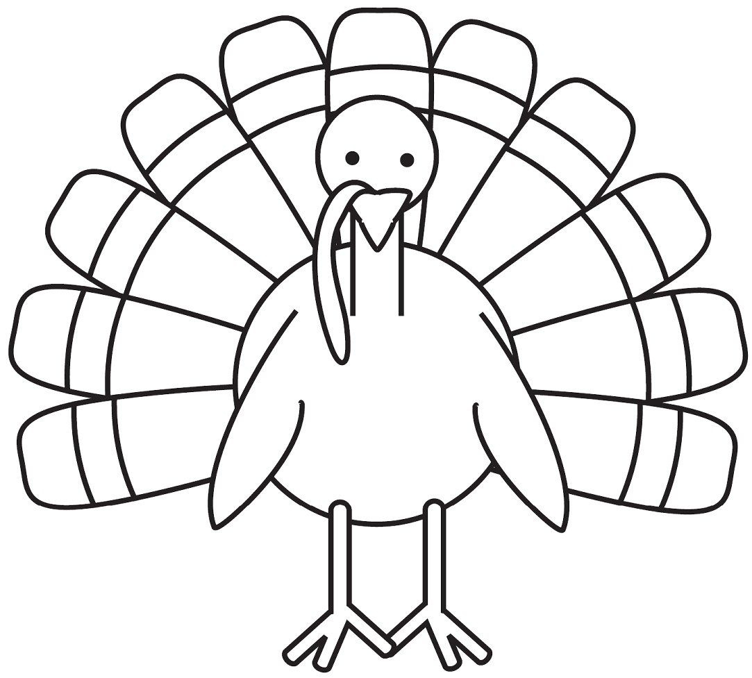 Turkey Coloring Page - Free Large Images | School Decoration Ideas - Free Printable Turkey Template