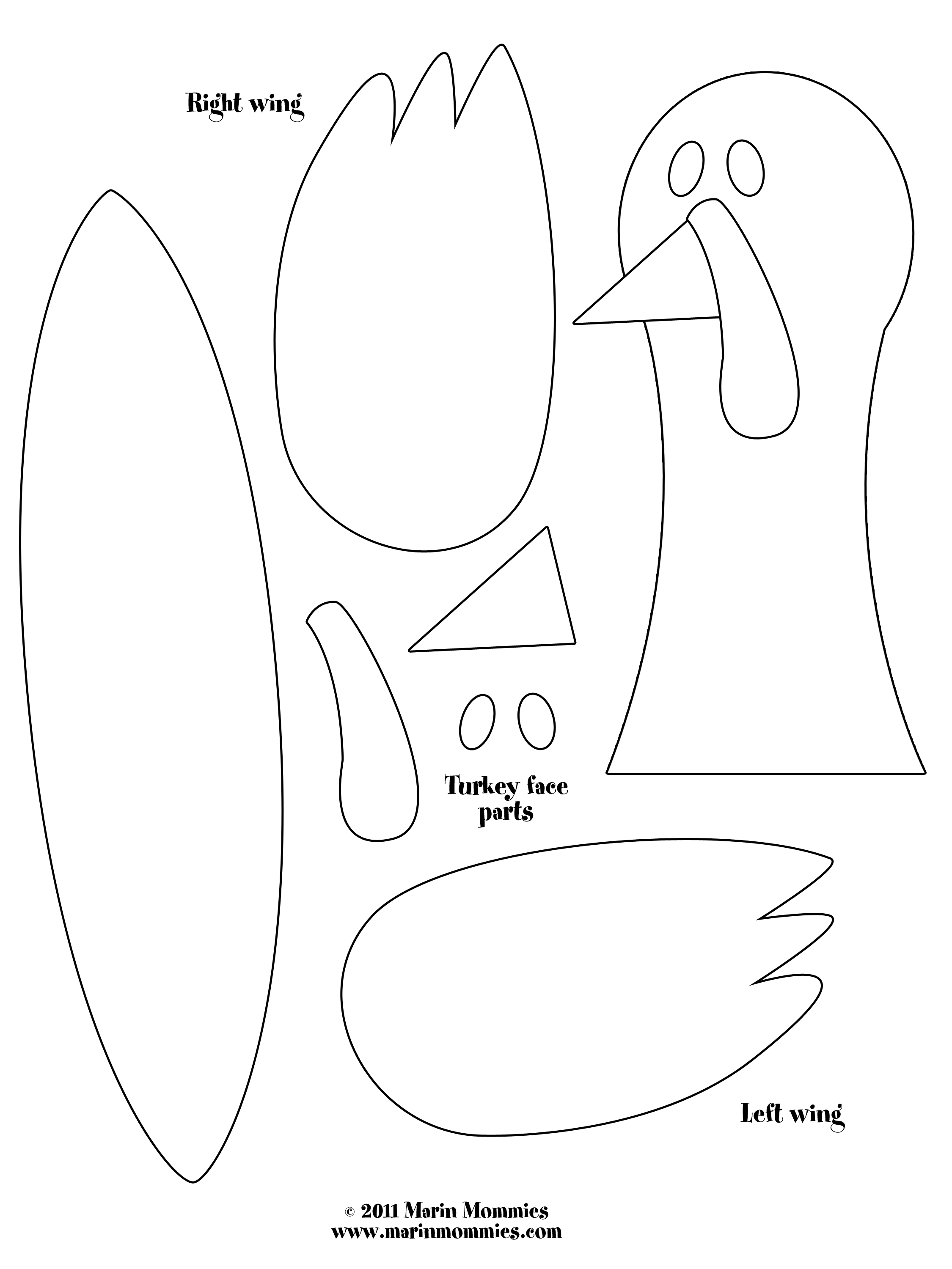 Free Printable Turkey Head Template