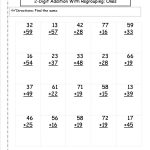 Two Digit Addition With Regrouping Ones To Tens Place Worksheet   Free Printable Double Digit Addition And Subtraction Worksheets