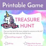 Unicorn Treasure Hunt Game Free Printable | Unicorns | Unicorn   Free Printable Treasure Hunt Games