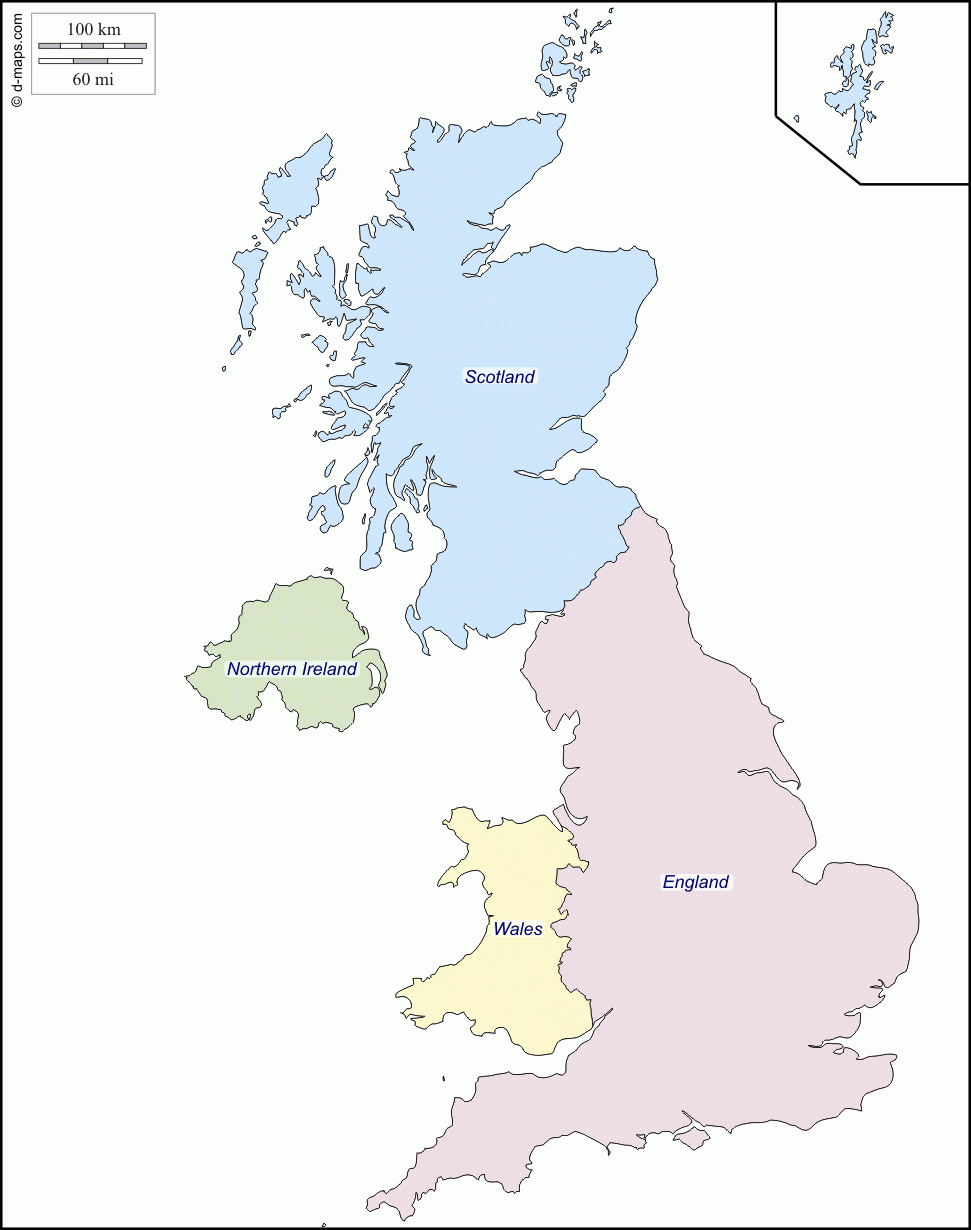 United Kingdom : Free Map, Free Blank Map, Free Outline Map, Free - Free Printable Map Of Uk And Ireland