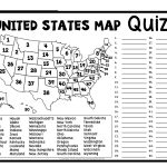 United States Map Quiz & Worksheet: Usa Map Test With Practice   Free Printable States And Capitals Worksheets