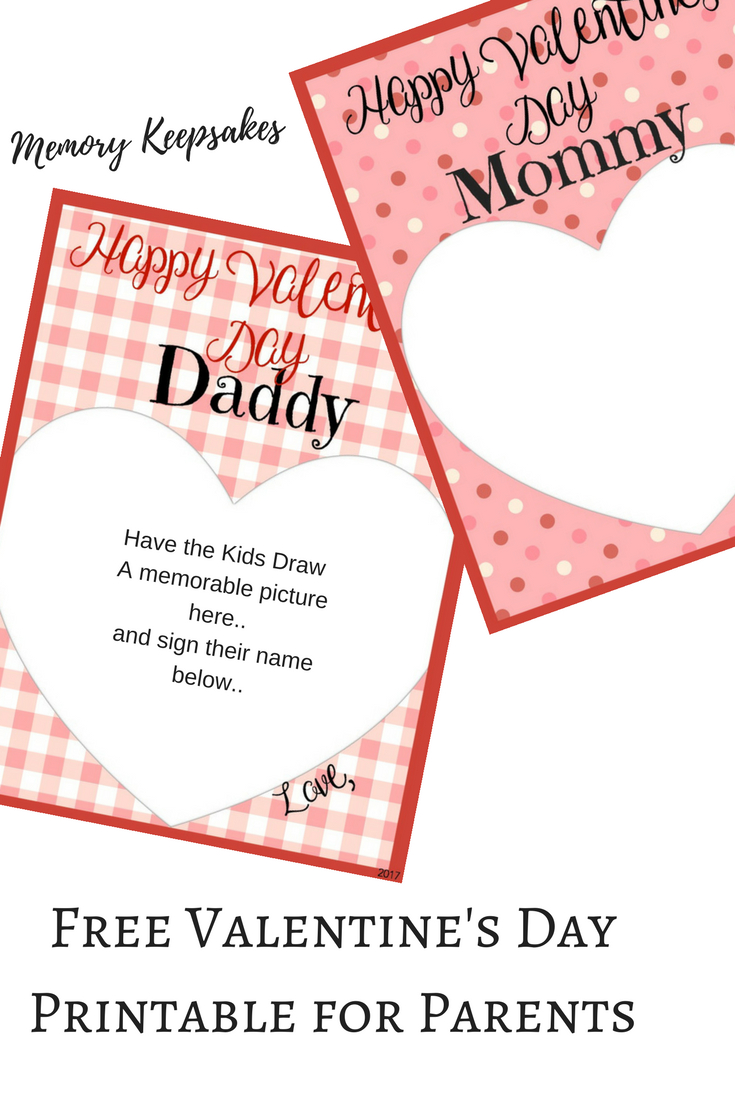 Valentine&amp;#039;s Day Memory Keepsake Printable Cards For Parents - Free Printable Valentines Day Cards For Parents
