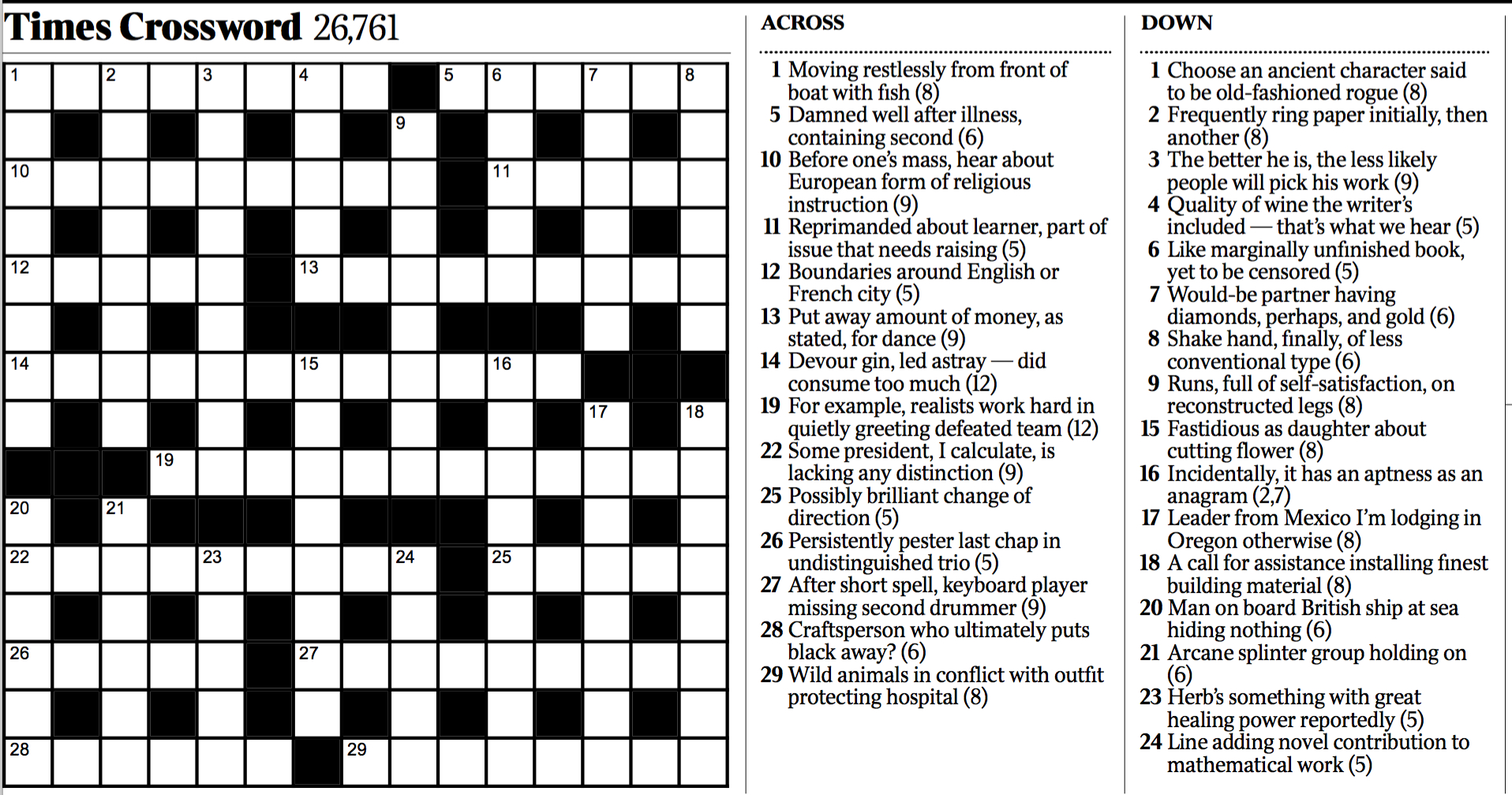 Variety: Cryptic Crossword - The New York Times - Free Printable Ny Times Crossword Puzzles