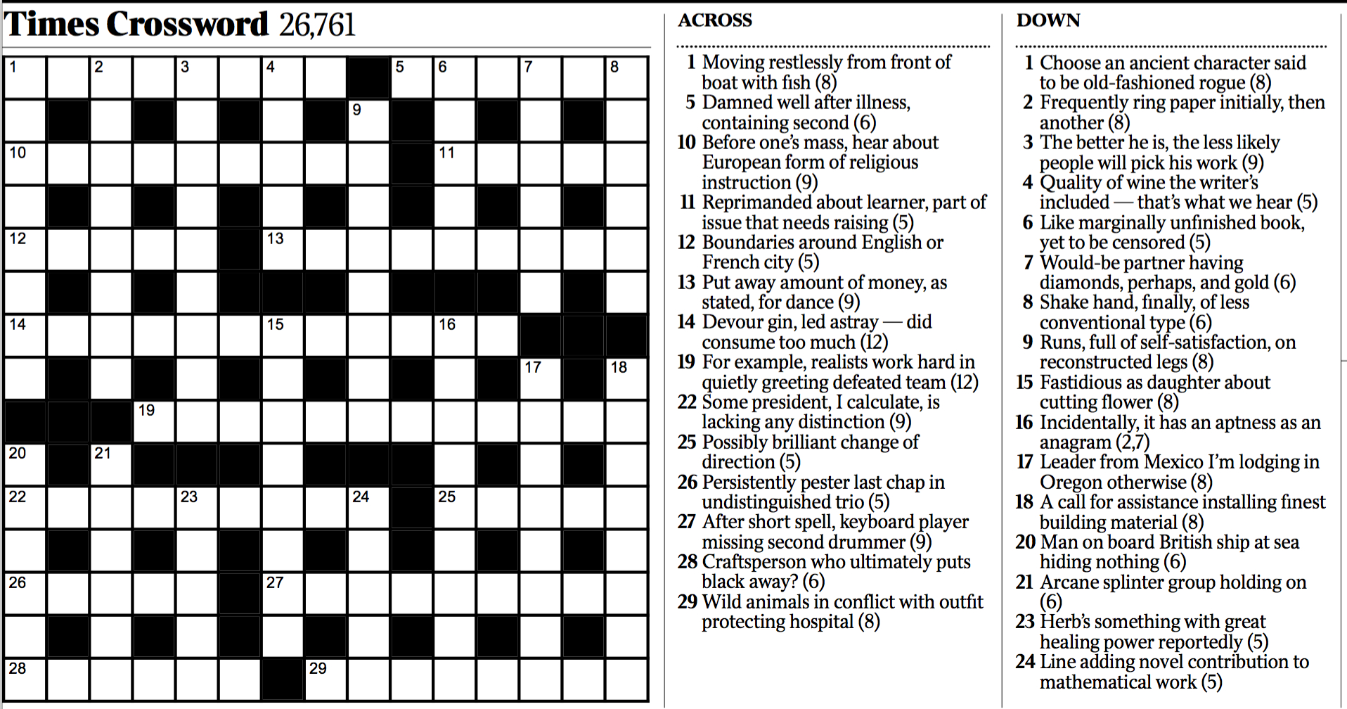 nytimes crossword puzzle 0226 answers