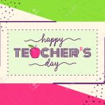 Vector Illustration Of Happy Teachers Day. Greeting Design For   Free Printable Teacher&#039;s Day Greeting Cards