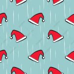 Vector Santa Hat Seamless Pattern For Winter Christmas Holiday Theme   Free Printable Santa Hat Patterns