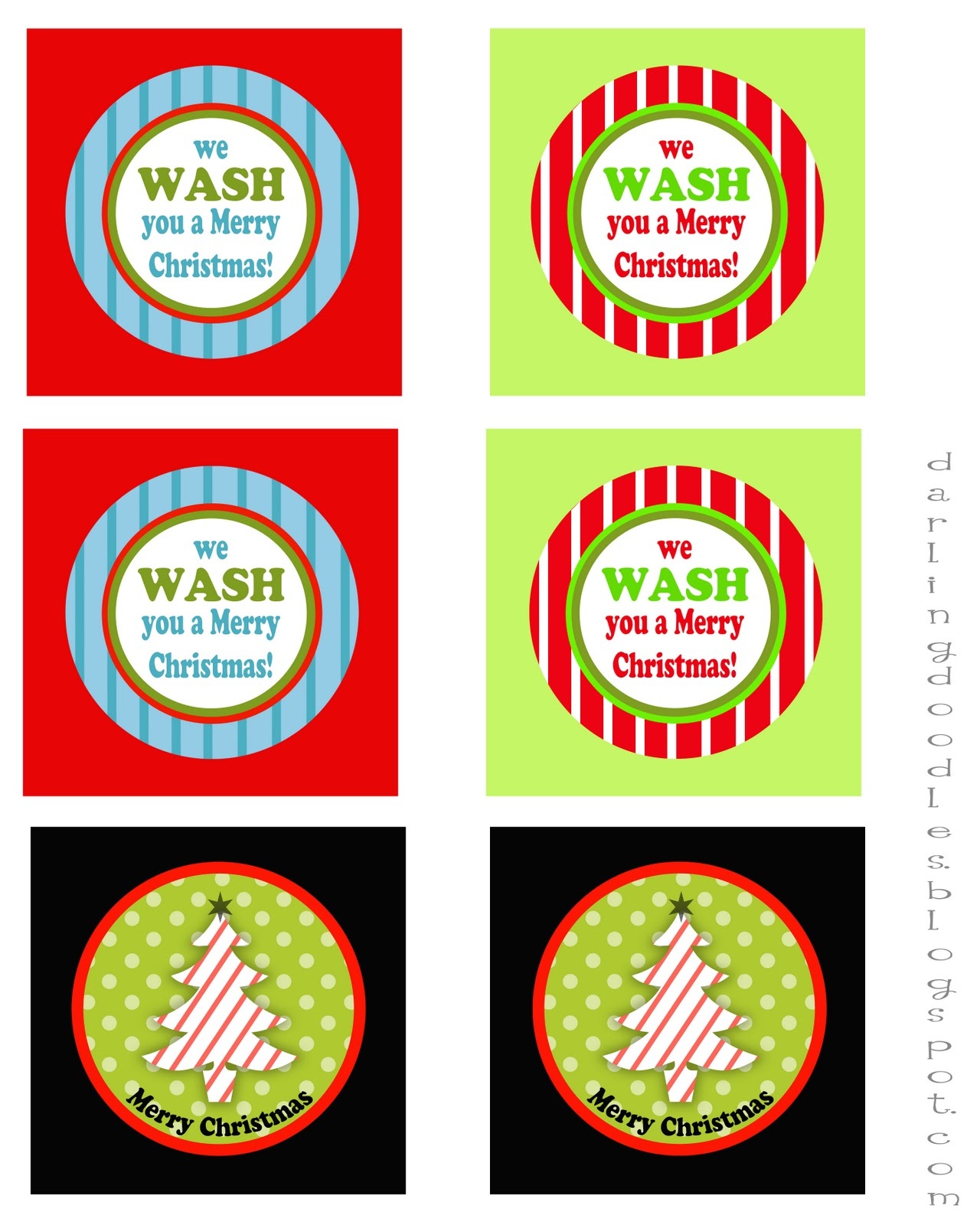 We Wash You A Merry Christmas Free Printable Free Printable