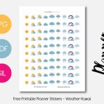 Weather Kawaii – Planner Addiction   Free Printable Kawaii Stickers
