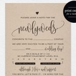 Wedding Mad Libs Mad Lib Printable Wedding Advice Mad Lib | Etsy   Free Printable Wedding Mad Libs